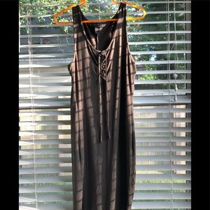 Green mini ribbed dress